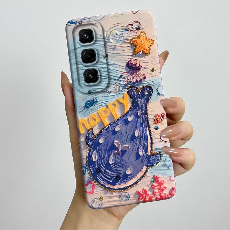 For Infinix Hot 50 Pro 4G Case Pretty Flowers Soft Silicone Shell Cover For Infinix Hot 50 Pro Plu 4G Phone Case Hot50Pro Coque