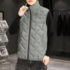 Feather Rong cotton vest men's autumn and winter stand-up collar warm vest Korean version fashion casual large size men's vest men's clothing