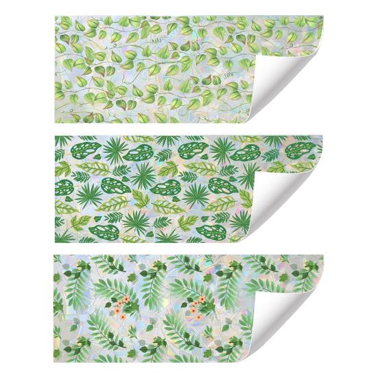 Window Decals Plant Vine Design Double-Sided Visibility Electrostatic Adsorption Glass Sticker Home Shop Decoration