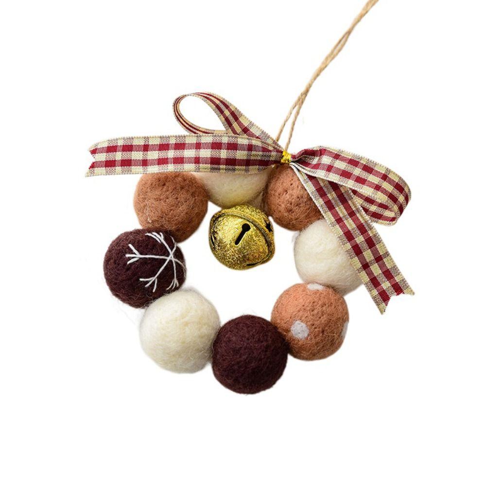 Creative Mini Wreath Pendant Small Bell Xmas Ornament Christmas Tree Ornament  Christmas Decoration