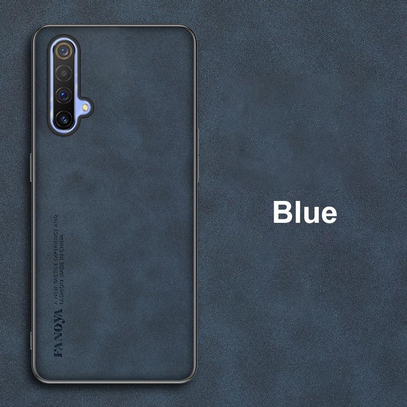 Luxury PU Leather Case For Realme X3 SuperZoom Back Cover Matte Protection Silicone Phone Case For Realme X50 Pro RealmeX3 Coque