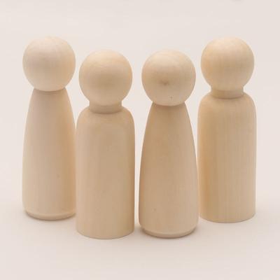 2 Stück/10 Stück Holz-Puppe Rohlinge Unbemalte Holzfiguren Einfache Blanko-Körper Engel-Puppen zum Basteln DIY Handpuppe