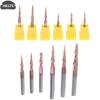 1 Pcs Taper Wood Metal Milling HRC55 Tungsten Steel Tapered Ball Nose End Mill Tapered Ball Nose Spiral Engraving Router Bits