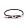 Bracciale in Acciaio a Forma di H: Acciaio Inossidabile Regolabile, Oro 3D, Impermeabile, Resistente al Sudore, Design a Corda
