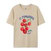 Hot Sale Tomato Print Round Neck Short Sleeve T-Shirt Unisex Casual Harajuku Hip Hop T-shirt Print Crew Neck Casual T Shirt