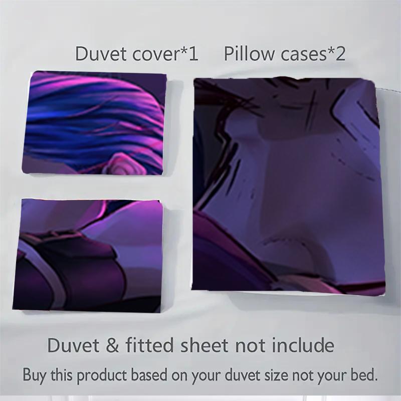 3Pcs Blue Hair Warrior Bedding Sets For All Sizes New 3D Printed Bed Cover Comforter Duvet Cover Pillowcase Bedroom Decoration