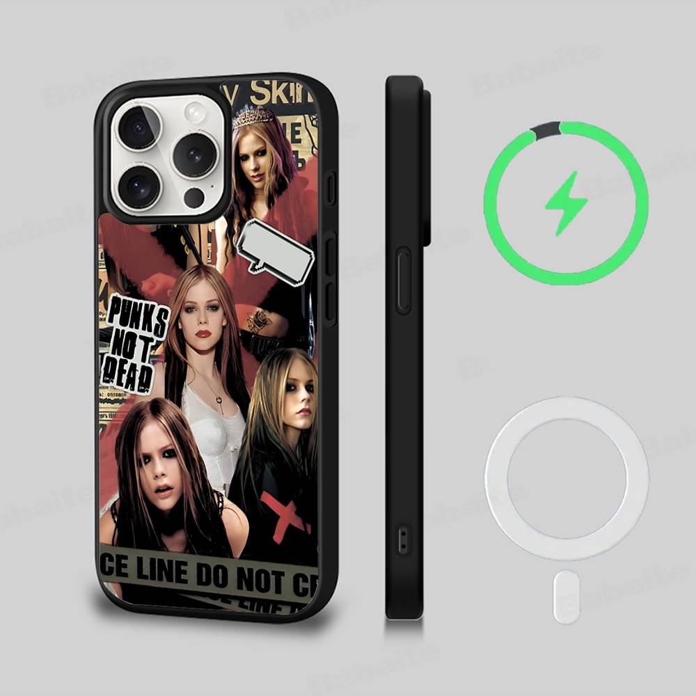 Avril Ramona Lavigne For Magsafe Magnetic Phone Case For IPhone 17 16 15 14 13 12 11 Plus Pro Max PC+TPU Cover