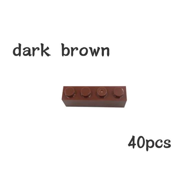 Non-Toxic 40Pcs Moc Assemble Particles 3010 3066 1X4 Bricks Dots Thick 1*4 Building Blocks Diy Educational Creative Toy For Kids