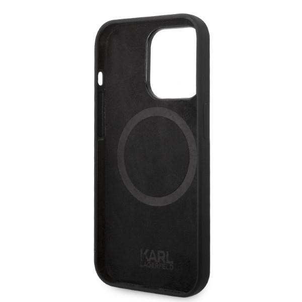 Etui do iPhone 14 Pro Karl Lagerfeld MagSafe Silicone Ikonik Czarne