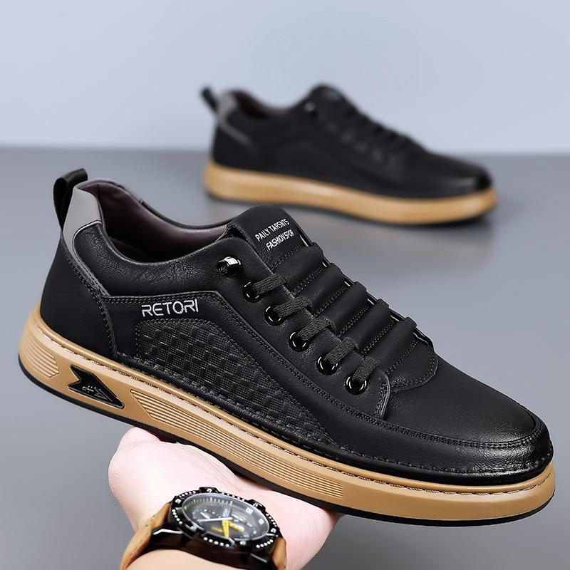 Board Shoes Men's Shoes Sports Casual Leather Shoes Men's Soft-soled Work Shoes Tide 2025