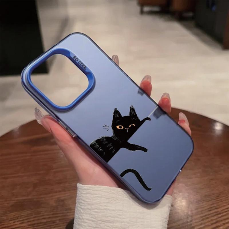Custodia Gatto Fiore Per iPhone 16 Samsung A55 A35 A34 S24 FE Xiaomi Redmi Note 13 Pro 14C Huawei Honor 200 Bumper Telefono Antiurto Copertura Completa Antigraffio