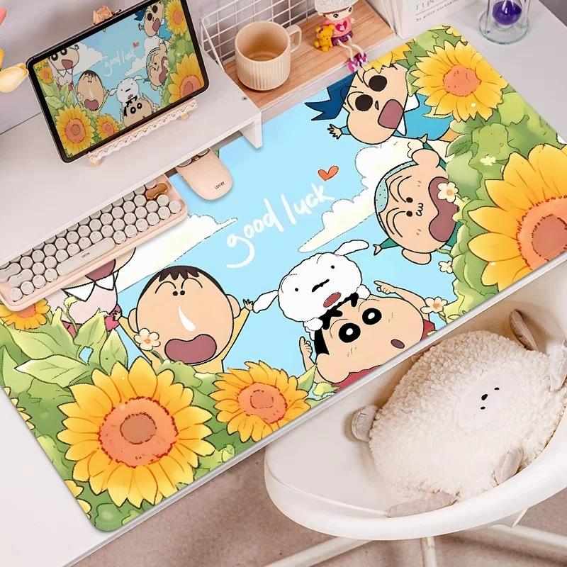 Nieuwe Leuke Crayon Shinchan Antislip Leer Muismat Extra Grote Bureau Mat Leuke Kantoor Toetsenbord Mat Schrijftafel Mat voor Meisjes