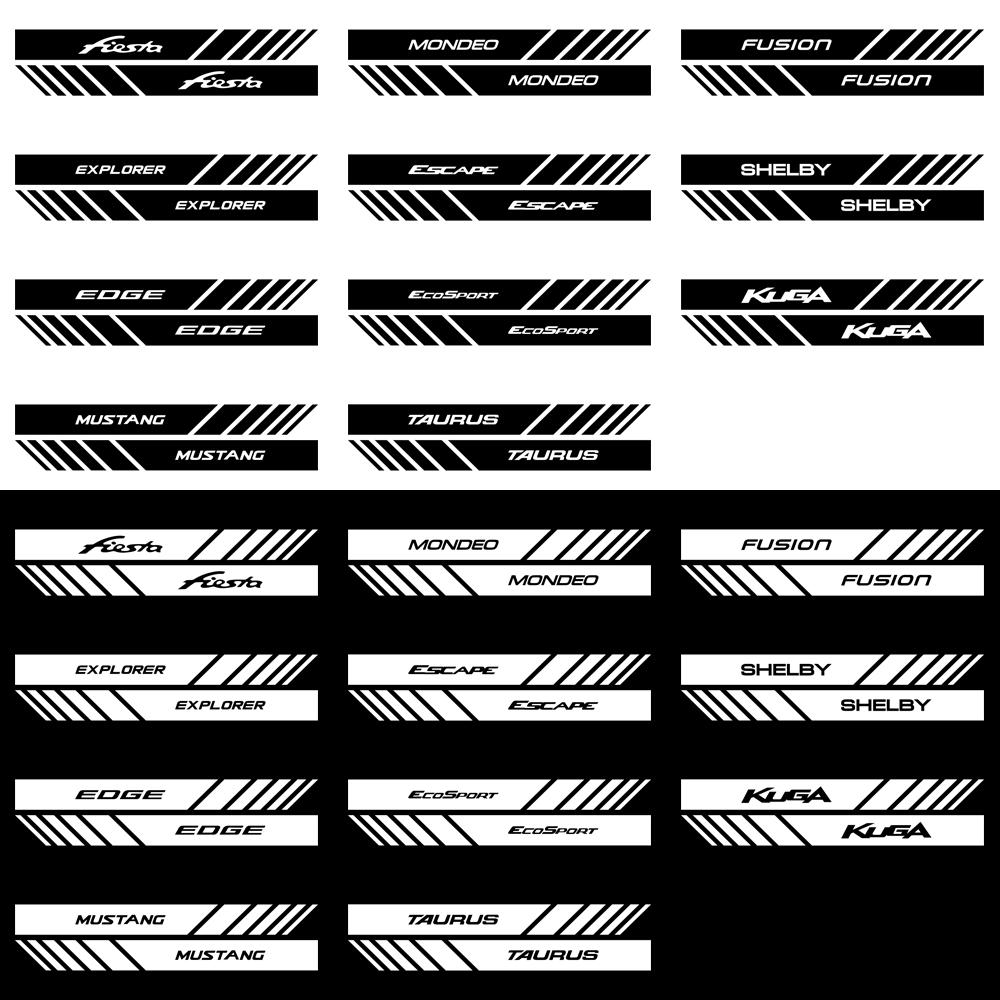 2PCS Vinyl Car Styling Rearview Mirror Sticker Decoration Accessories For Ford Focus Fiesta Shelby Mondeo Fusion Mustang Escape