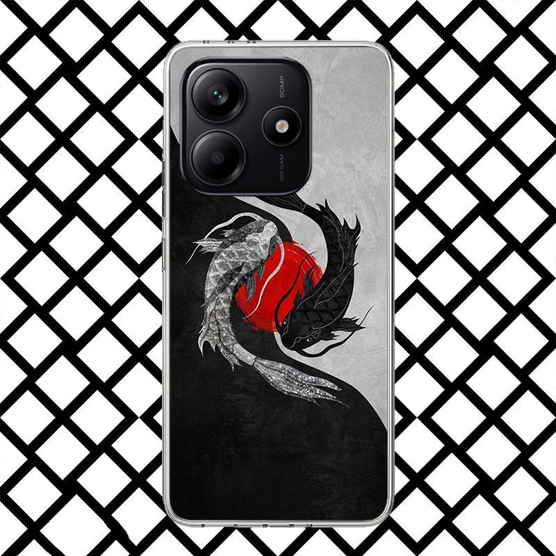 Koi Fish Art Phone Case for Xiaomi Redmi Note 15 14 14S 13 12 12S 11 Pro Plus 11E 11T 11S 10S 5G Soft Cover Fundas Redmi Note 14