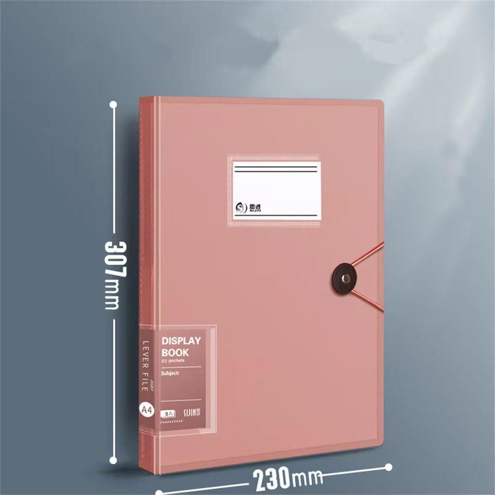 1Pcs Transparent Insert Paper A4 File Folder A4 Document Organizer Bag  for Office School Stationer