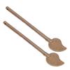 2 Pcs Door Latch Locking Pin 11cm Leaf Shape Retro Style Brass Cabinet Key Latch Bolt Locking Pin