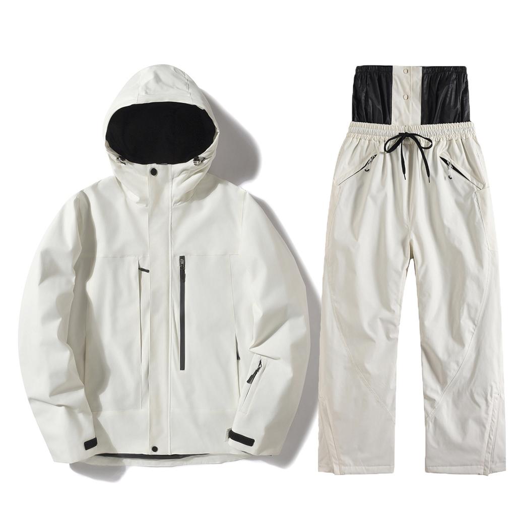 Men's and Women's Ski Suit Outdoor Winter Warm Snowboard Suit Waterproof Windproof Skiing Jacket and Pants Set Oversize Breathable Insulated Snow Suit