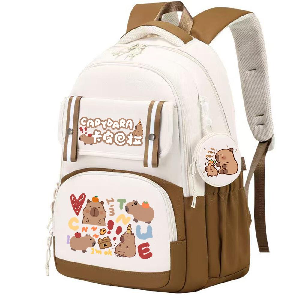 

New Kapibara schoolbag for boys and girls, junior high school students, large-capacity capybara backpack to reduce the burden and protect the spine No specification