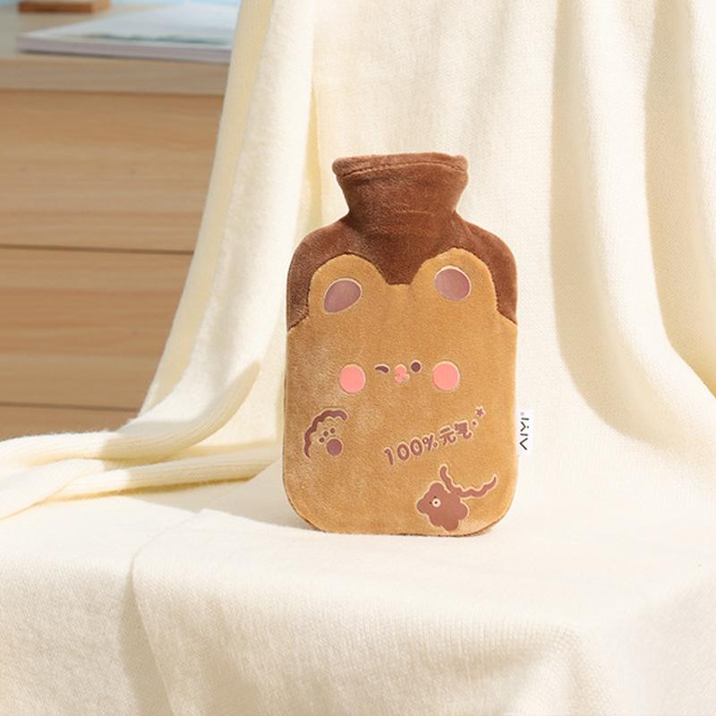 Cute Hot Water Bottle Bag For Girls Plush Shoulder Hand Warmer Heat Pack Warm Belly Instant Hot Pack Winter Water Heating Pad