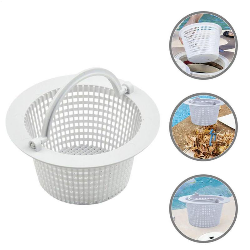 Pool Strainer Basket In-Ground Pool Skimmer Basket 2x Replacement Drain Filter Cleaning Tools For Lawn Garden Spa Debris Removal