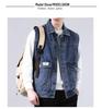 2024 Trendy Men's Denim Multi-Pocket Vest Jacket - Casual Single-Breasted Style