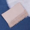 Two-Life Women's Solid Color Imitation Cashmere Scarf - Korean Style, Two-Way Shawl & Neck Gaiter for Autumn/Winter.