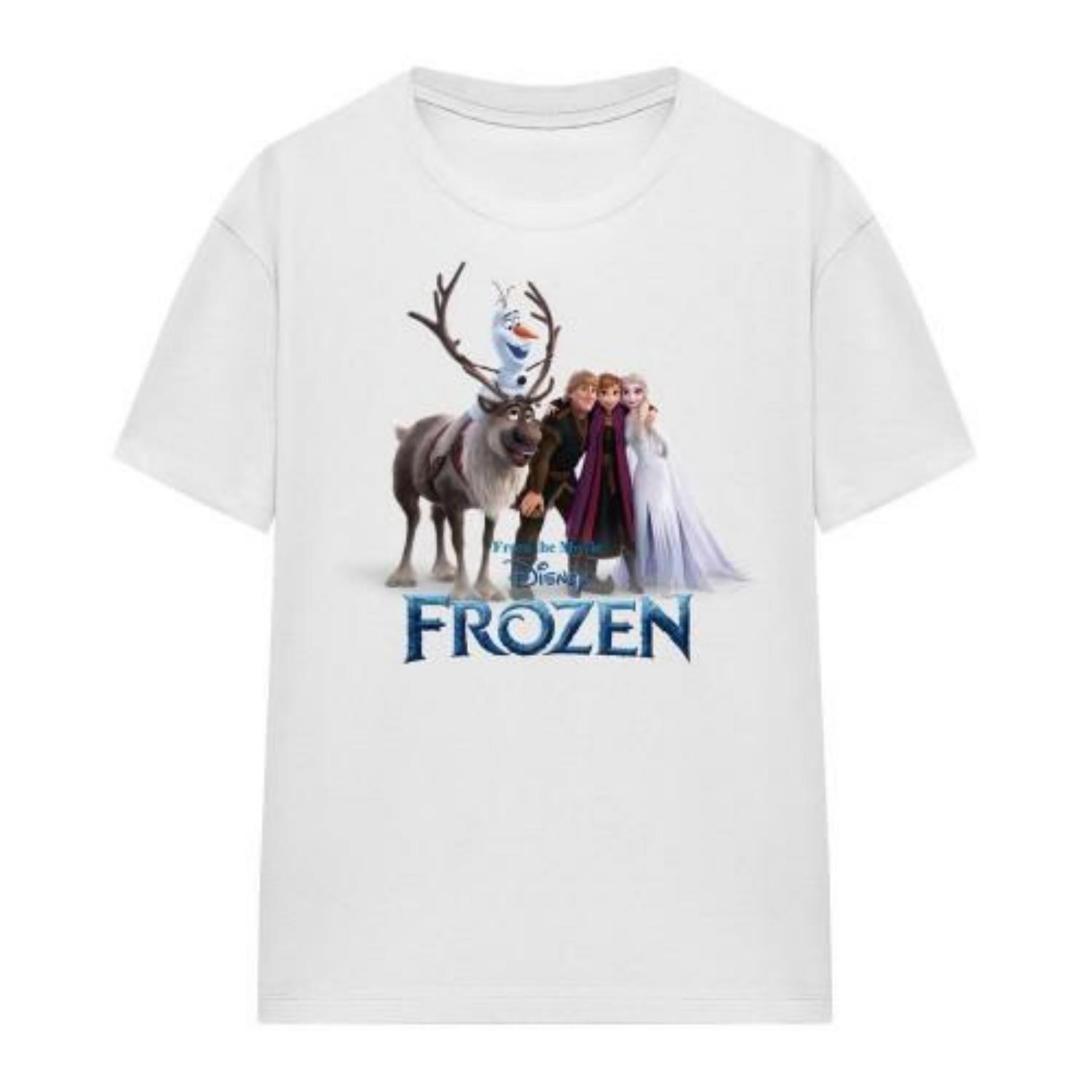 frozen Womens_Ladies Elsa Anna Kristoff Olaf Group Shot T-Shirt XXXXL