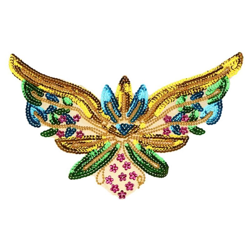 

Butterfly Patches Sequins Butterfly Applique for Iron Sew on Stage Costumes Dance Wear Garment Decoration Craft Accessory 1