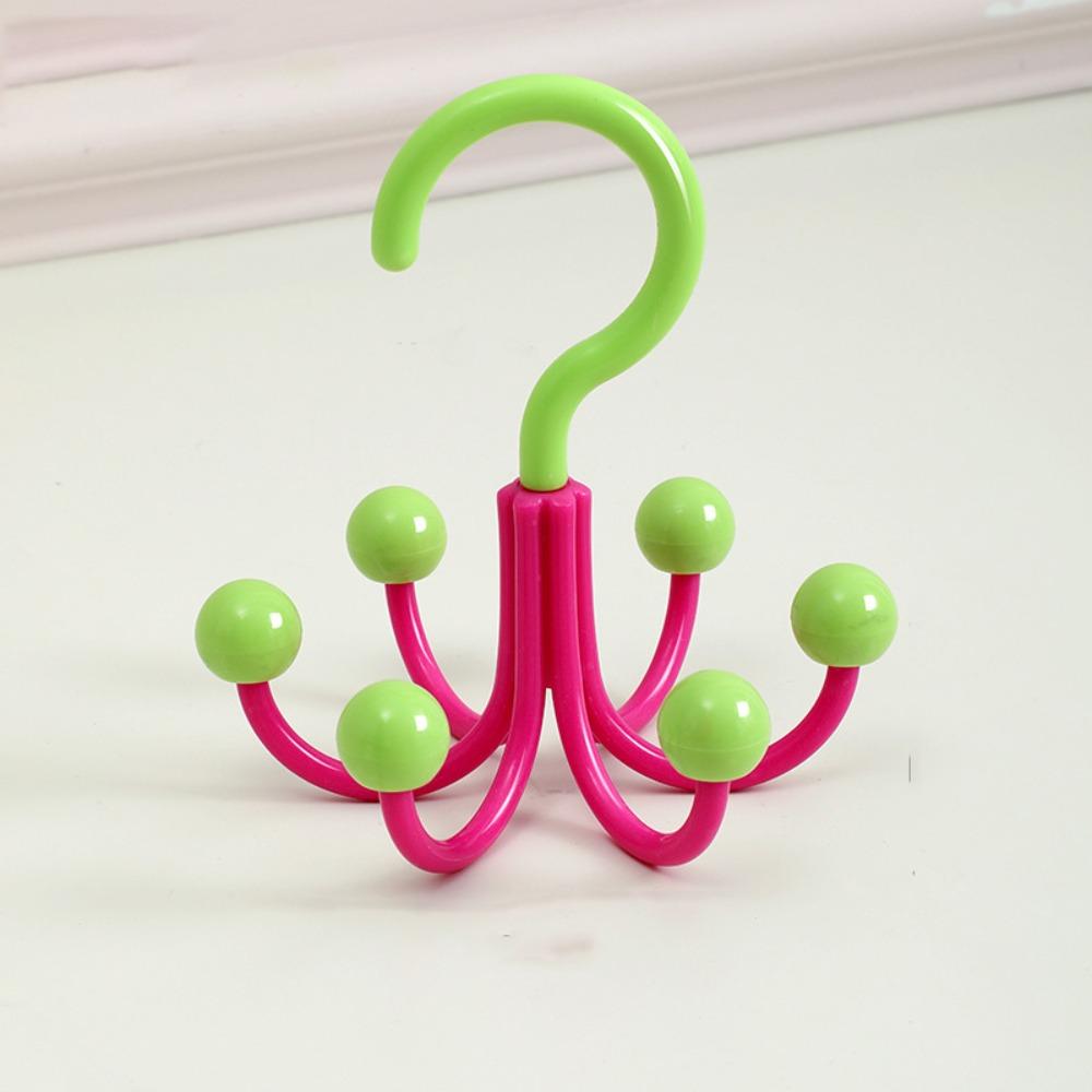 6pcs Portable Rotating Hook Space-Saving Multi-Functional Hooks Hat Tie Bag Hook  Home Storage