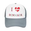 Summer Sun Hats I Love Denmark  Baseball Cap  Trendy Hip Hop Hats Summer Unisex Adult Outdoor Sports Snapback Cap