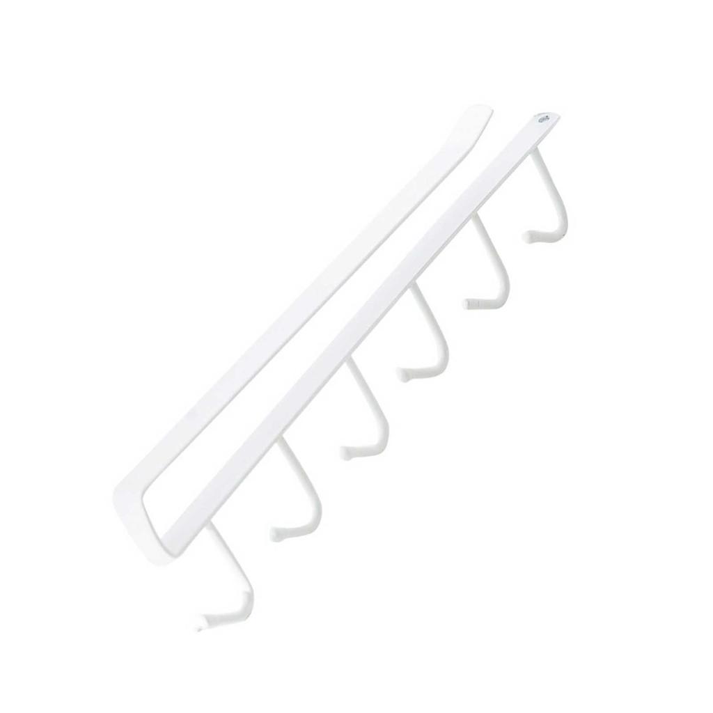 Under Cabinet Hook Multifunctional Rustproof Iron 6 Hooks Cabinet Storage Hanger for Bedroom Kitchen