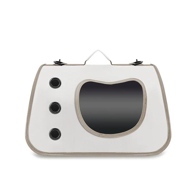 

Cat Pet Travel Bag Outgoing Handy Shoulder Bag Four Seasons Universal Collapsible Pet Supplies Cat Carrier белый