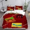 3D Geometry Dash Bettwäsche-Set Bettbezug Voll Queen King Size Kissenbezug Bett Gedrucktes Bettwäsche-Set Aldult Kinder Schlafzimmer Einzelbett Twin
