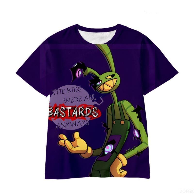 Trendiges Mädchen Zirkus Serie Kurzarm Casual Rundhals T-Shirt Sommer Kinderbekleidung