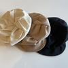 Folded Cloud Octagonal Hat Women's Spring and Autumn Face Small Hat Simple Fashion Soft Brim Beret