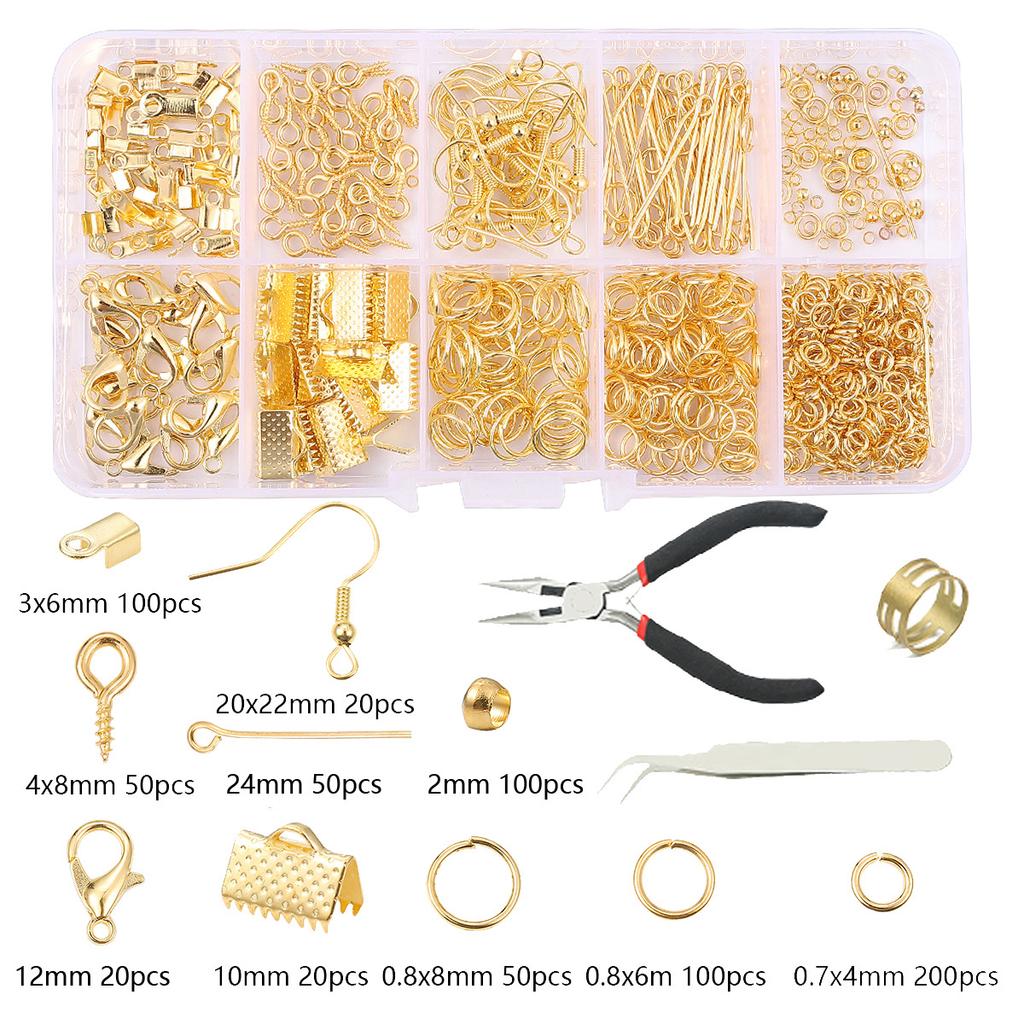 DIY Jewelry Accessories, Earrings, Ear Hooks, Bracelets, Necklaces, Handmade Bead Materials, Tool Sets