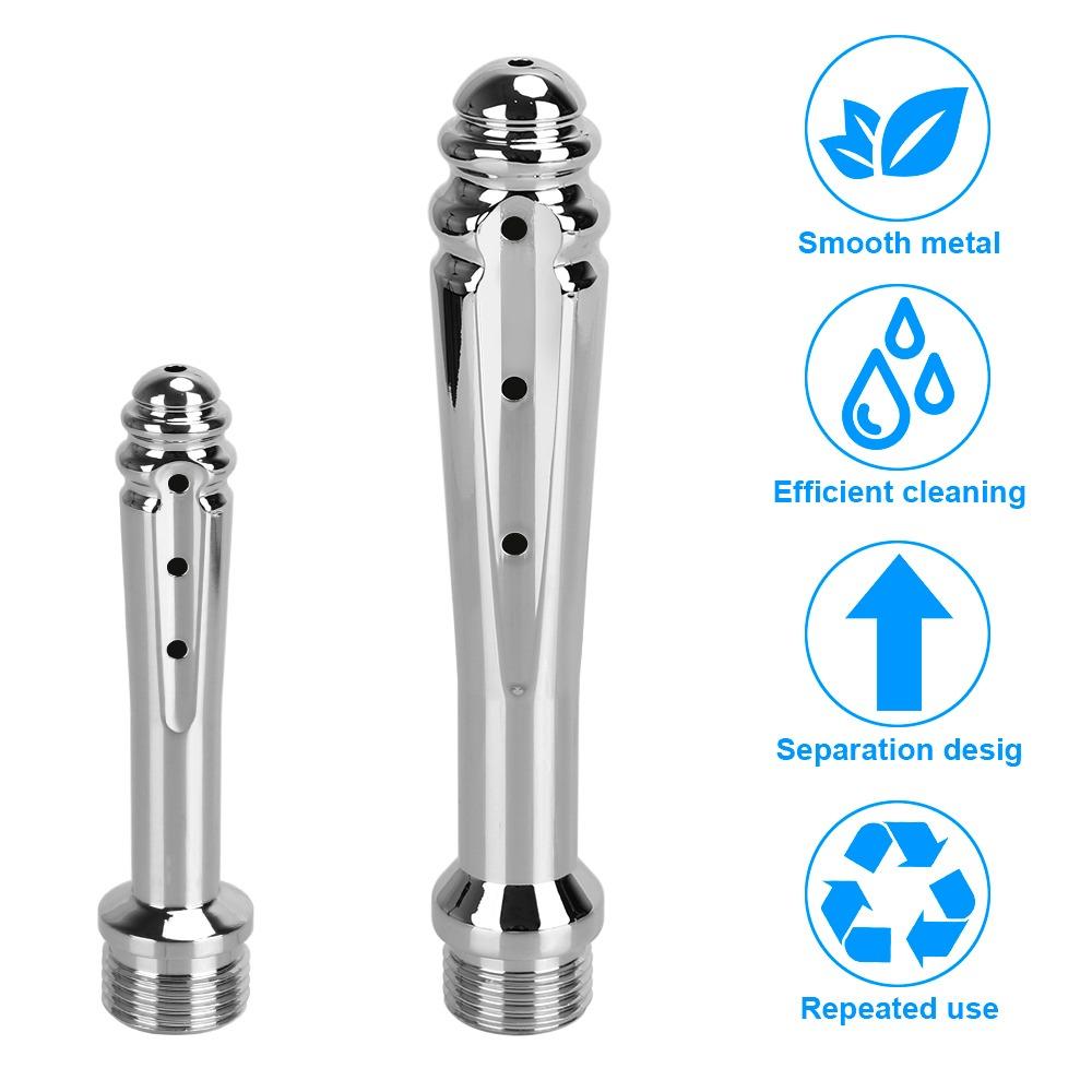 7 Holes Metal Anal Washer Nozzles Butt Plug Anal Douche Shower Cleaning Enemator Enema Adults Sex Toys Vaginal Wash for Couple