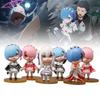 Re Life 6pcs In A Different World From Zero Character Pvc Toy Model Gift Xmas