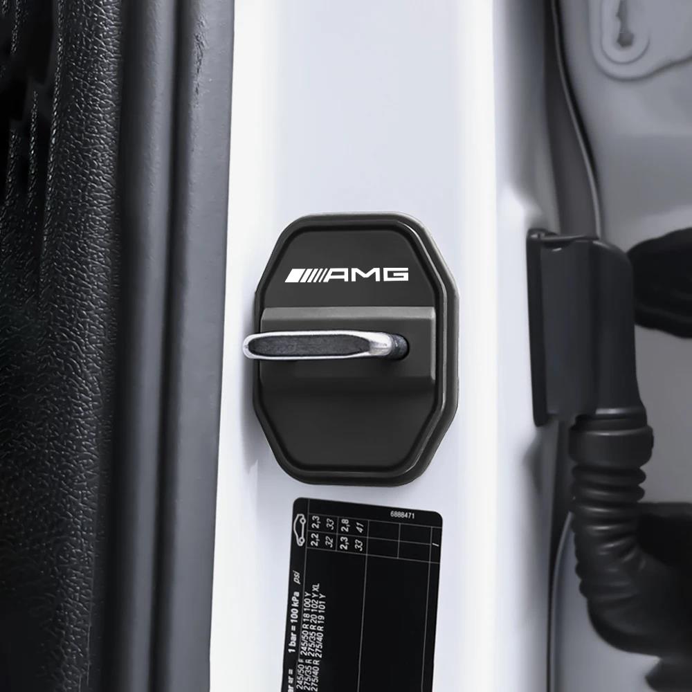 Car Door Lock Protector Cover Stickers For Mercedes Benz AMG W126 W140 W190 W203 W204 W212 W222 Interior Mouldings GJM-SG-BENC GA9