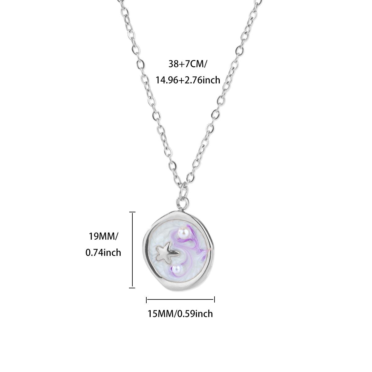 

Stainless Steel Starfish Star Necklace for Women Gold Color Anti Fading Artificial Pearl Necklace Jewelry Party Accessories Gift