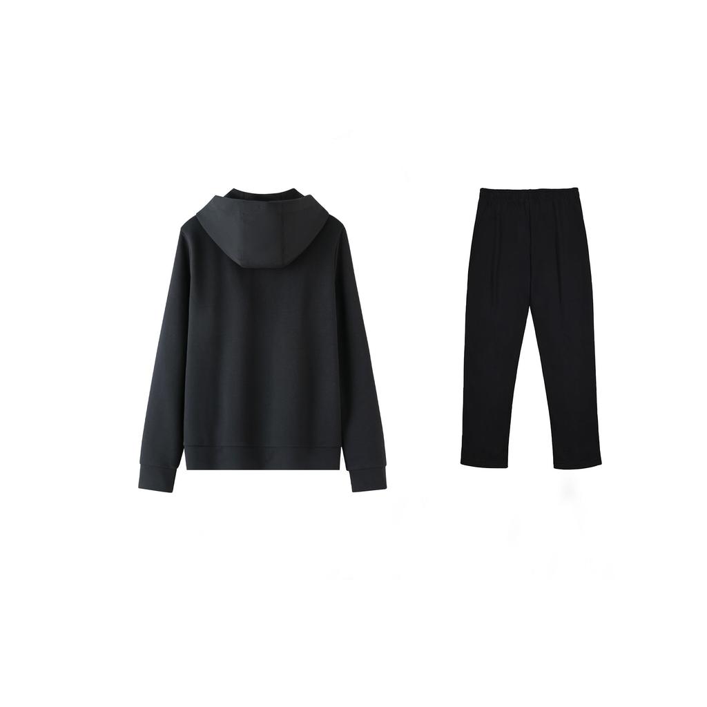 Li Ning Loose Fit Windproof Knitted Jacket And Straight Leg Knitted Pants Casual Sports Set Men sets AWDT611-1+AKLTC41-1