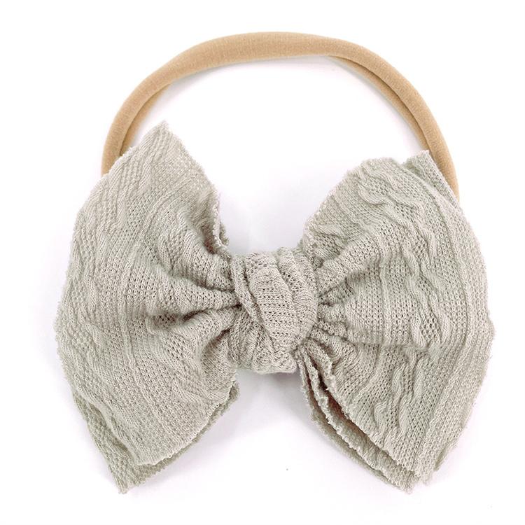 Baby Girls Bowknot Headband Elastic Princess Nylon Hair Bands Hair Accessories