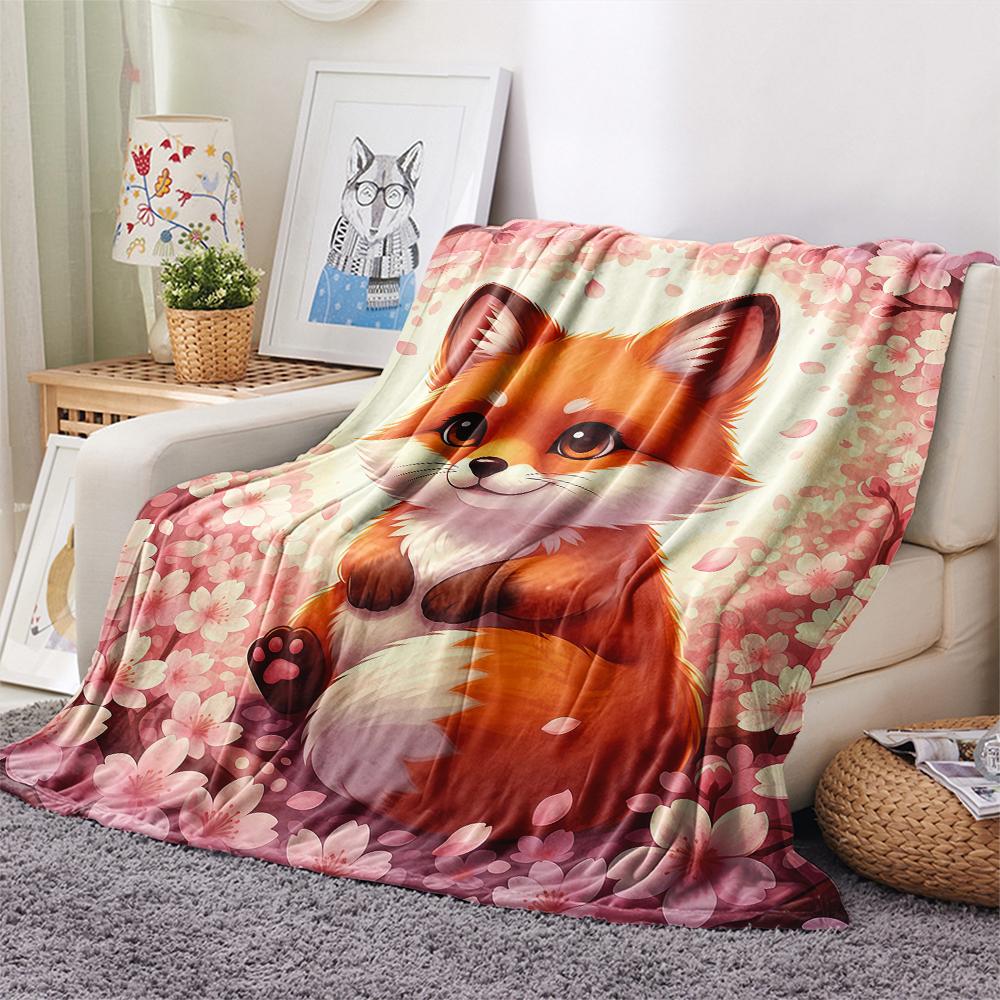 1 Pezzo Coperta in Flanella con Stampa Cartone Animato, Alta Qualità Confortevole per Tutte le Stagioni, Decorazione per la Casa, Calore e Comfort, Perfetta per Regalo di Natale Compleanno