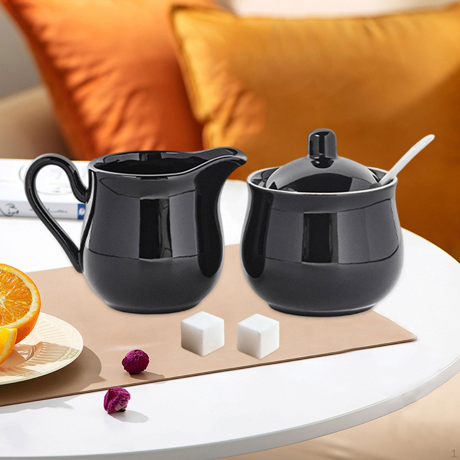 

And Creamer Set, Sugar Bowl, Practical чорний