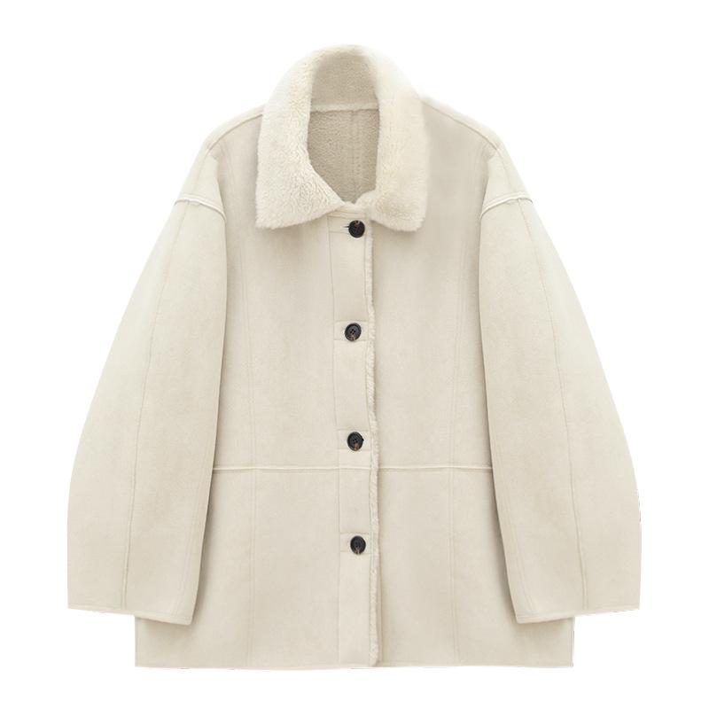 Love and Nancy 2024 Winter Thick Suede & Fur Retro Jacket - Warm, Loose-Fit, All-Match Design