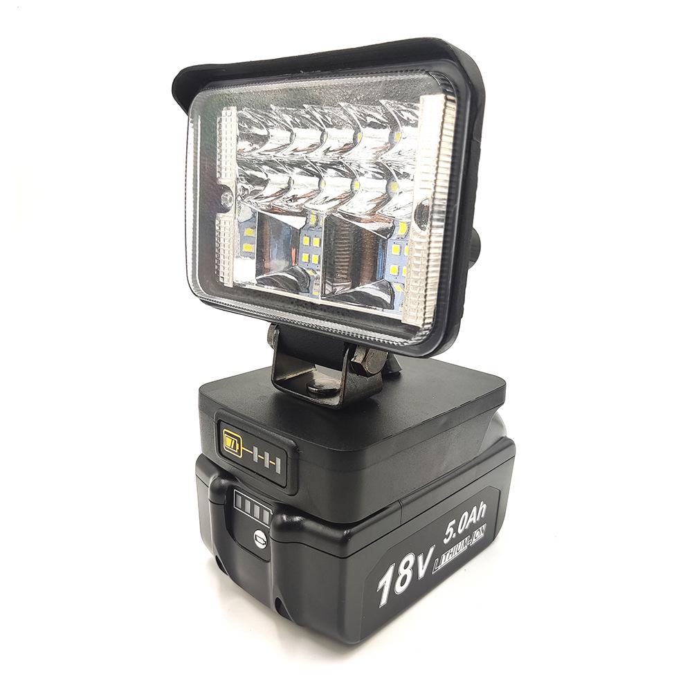 18V Lithium Battery with LED Flashlight for Bosch, DeWalt, Milwaukee, Makita
