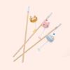 1pc Random Color Cute Animal Shaped Cat Teaser Toy Stick For Cat Use