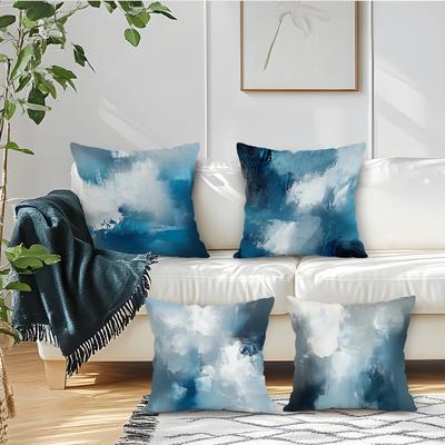 4Pcs Abstract Painting Cushion Covers Single-sided Printed 45CM Throw Pillow Case Cover Sofa Cushion Home Room Decor