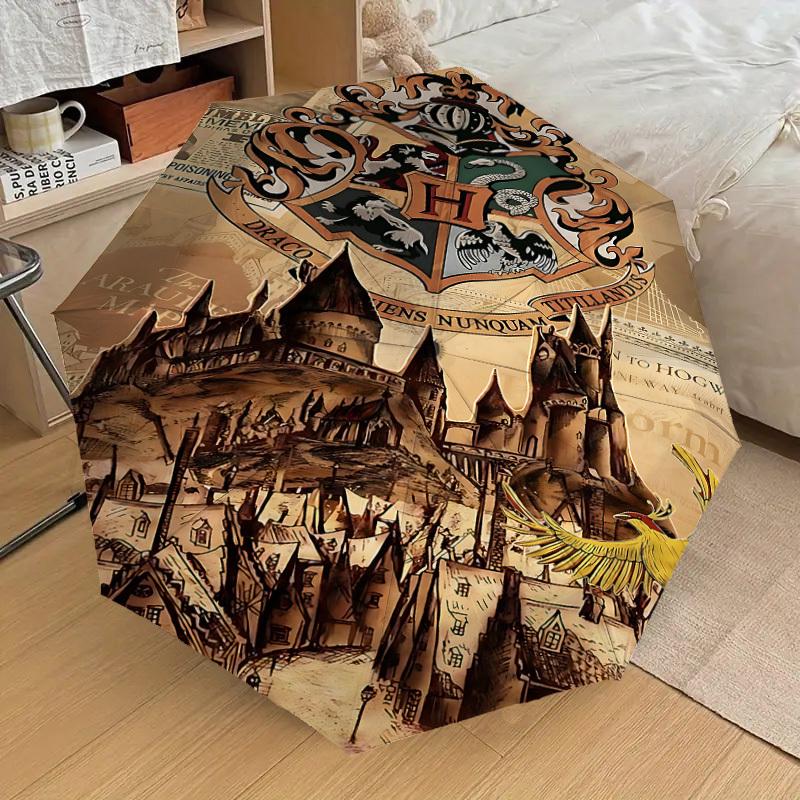1PC Hogwarts Phoenix Umbrella-8-Rib Reinforced, Automatic Open, Lightweight & Durable, Cute Fashion Accessory for Outdoor, D2662