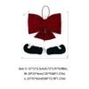 Rhinestone Velvet Bowknot Decoration Wine Red Bowknot Hanging Ornament  Xmas Decor